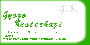 gyozo mesterhazi business card