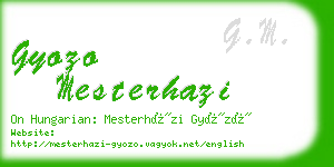 gyozo mesterhazi business card